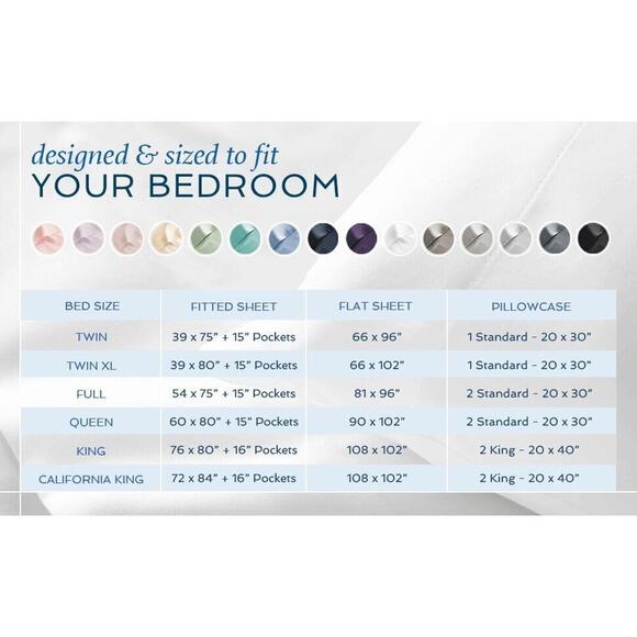 Hotel Sheets Direct 100% Viscose Derived from Bamboo Sheets Full Size - Cooling - Picture 10 of 11